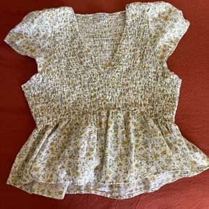 Floral Blouse, Size Large